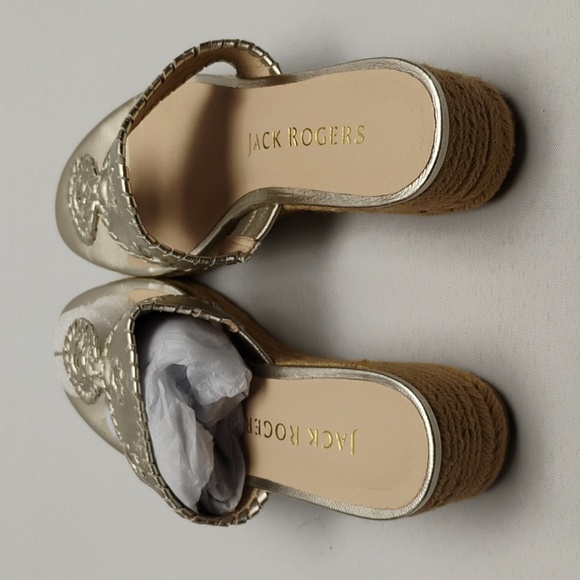 Jack Rogers Marbella Mid Wedge  Whipstitch Thong Sandals - Picture 4 of 5